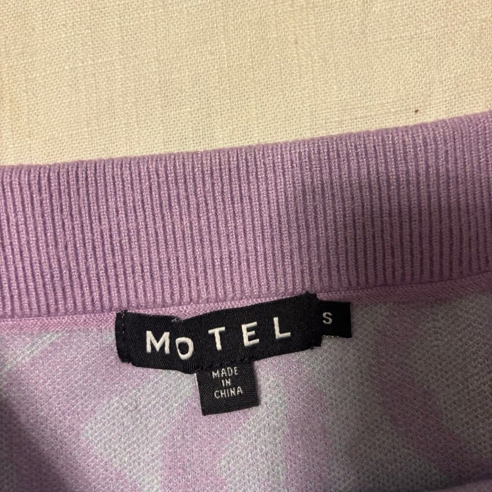 Motel Rocks Knit Two Piece Rave Set Purple Blue XS - Picture 5 of 8